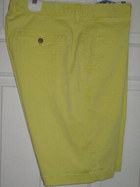 Tommy Bahama Mens Flat Front Yellow Cotton Short Pant - Size 36W*